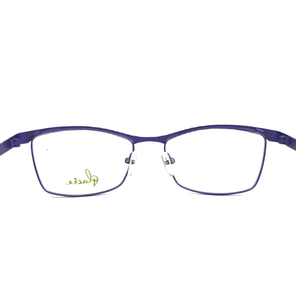 Glacee Eyeglasses Frames MOD 6761 C3 Matte Purple Ribbed Cat Eye 52-17-135
